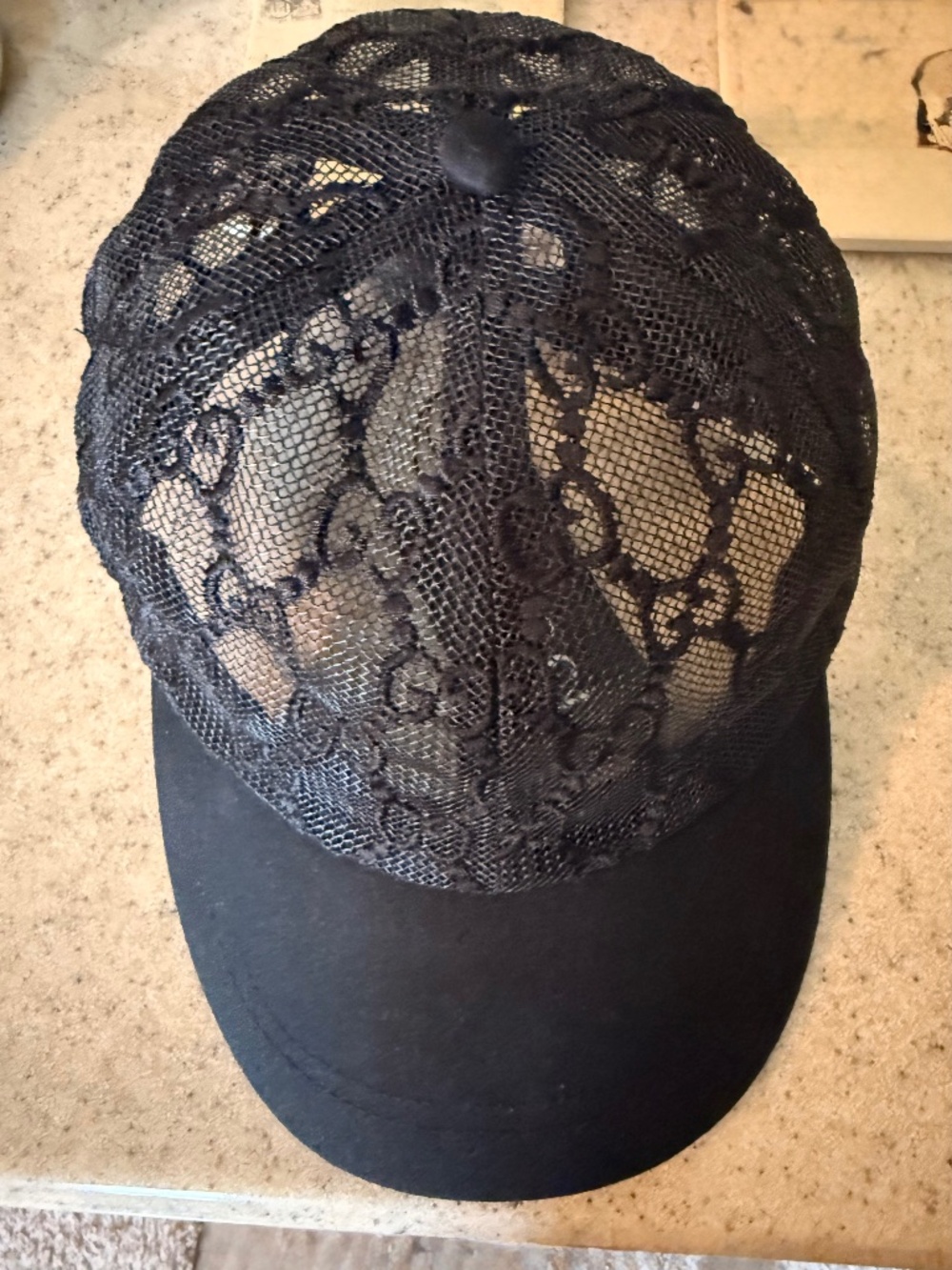 Gucci black mesh hat